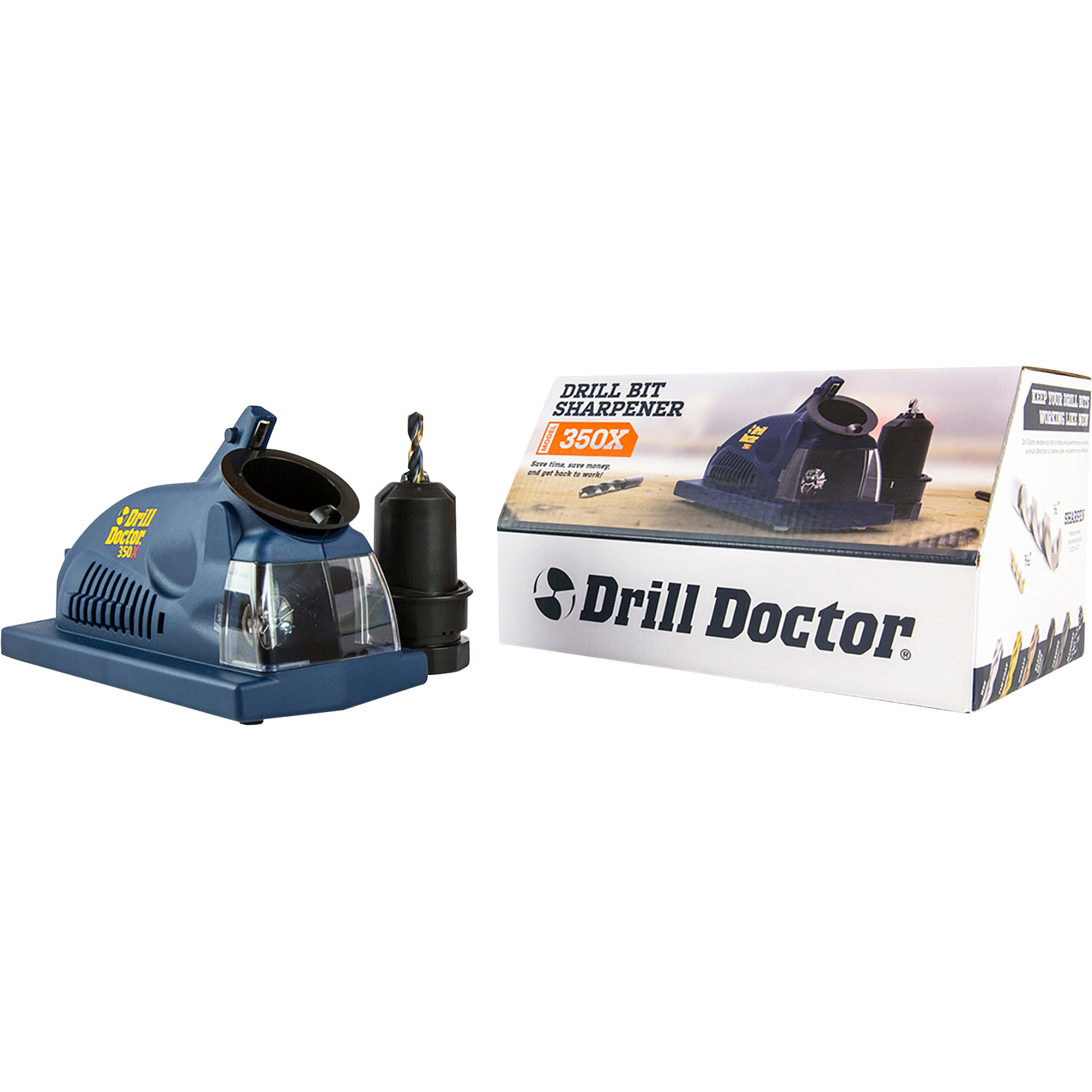 Drill Doctor Drill Bit Sharpener, 3/32in. Dia. to 1/2in. Dia. Bits, Model# DD350X